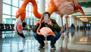 This 2-Foot Flamingo at Tampa Airport Has Passengers Changing Their Travel Plans