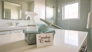 This 5-minute Sunday bathroom routine keeps everything spotless for 7 days straight